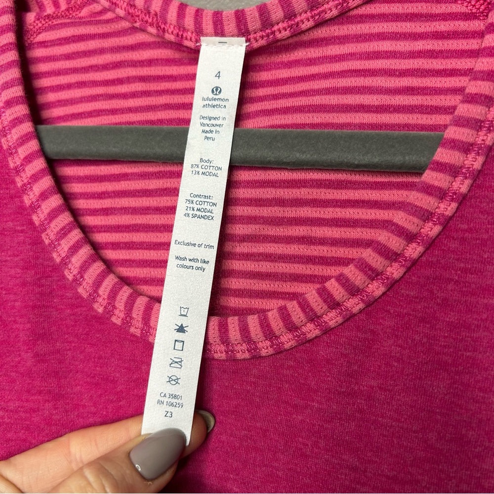 lululemon athletica Pink Long Sleeve Top reversible size 4 - Picture 2 of 7